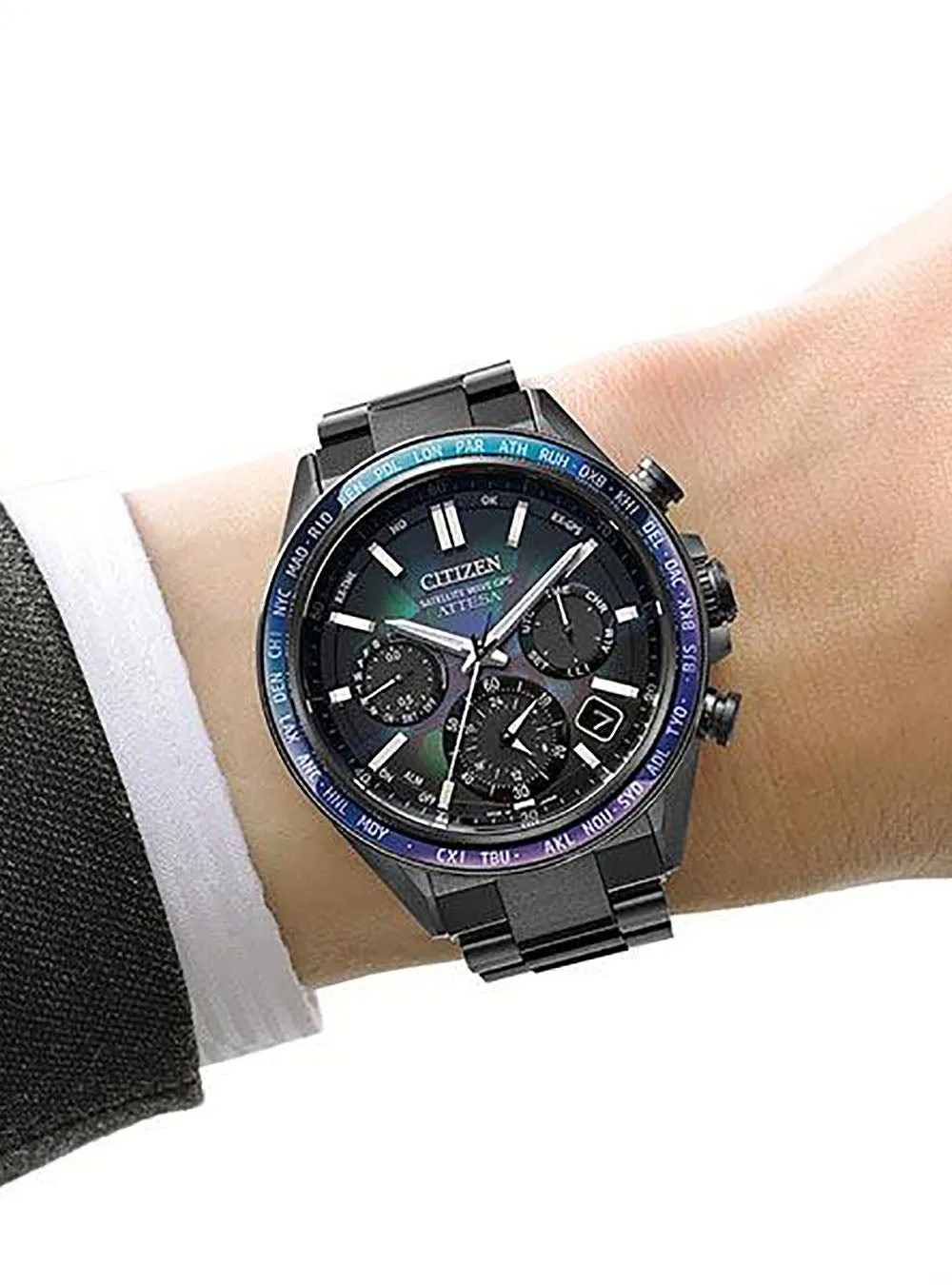 CITIZEN ATTESA ACT LINE/BLACK TITANIUM™ SERIES LAYERS OF TIME LIMITED EDITION CC4057-60E MADE IN JAPAN JDM