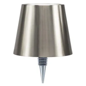 Classic Shade LED Bottle Stopper Light - Brushed Silver