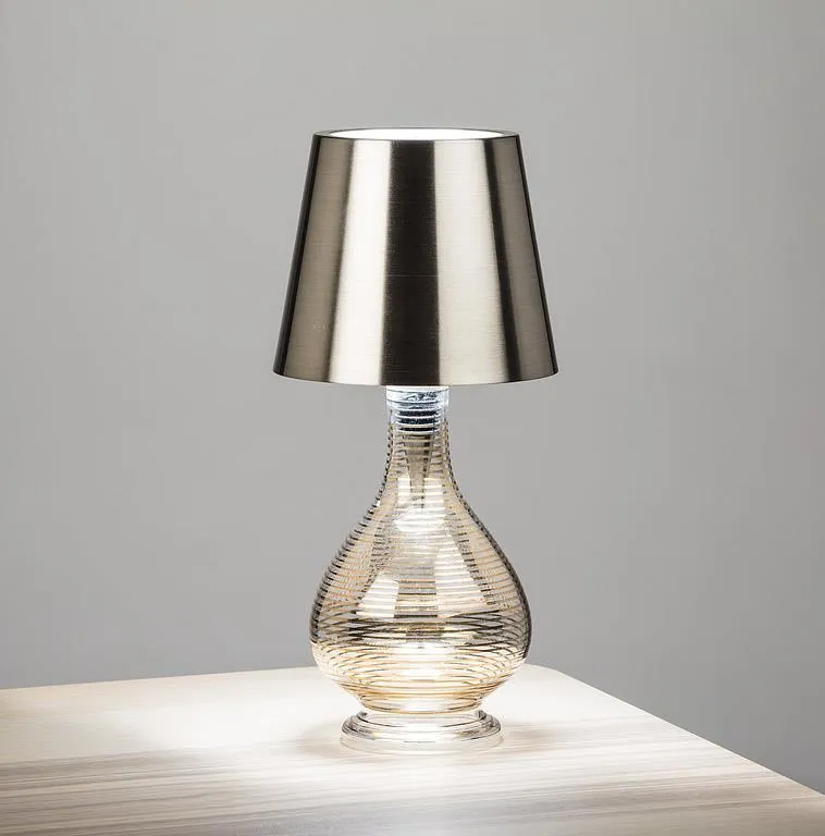 Classic Shade LED Bottle Stopper Light - Brushed Silver