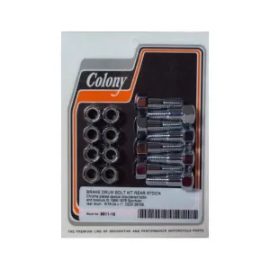 Colony #8811-16 Chrome Rear Brake Drum Bolts Harley Ironhead Sportster XL 1952-1978 OEM 3970B 772