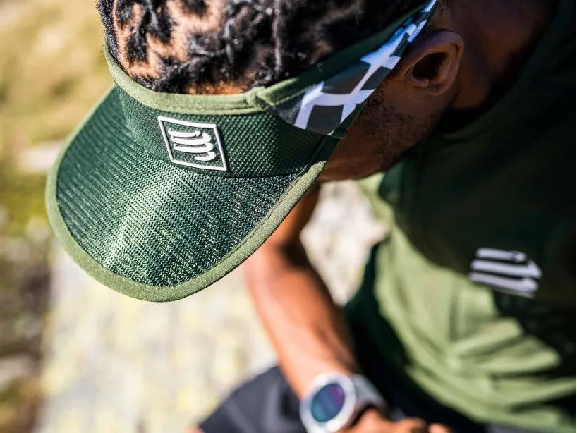 Compressport Unisex's Spiderweb Ultralight Visor:RF Green/White - SULVISOR_627_0TU