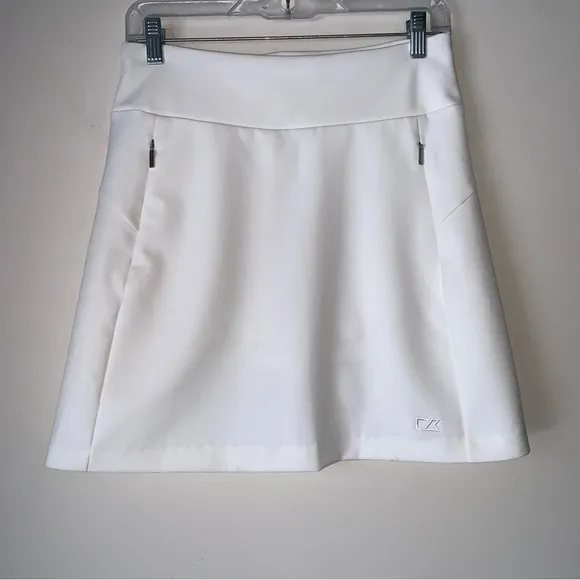 CUTTER &amp; Buck Moisture Wicking 50 UPF Pacific Pull-On Skort Golf Tennis Skirt