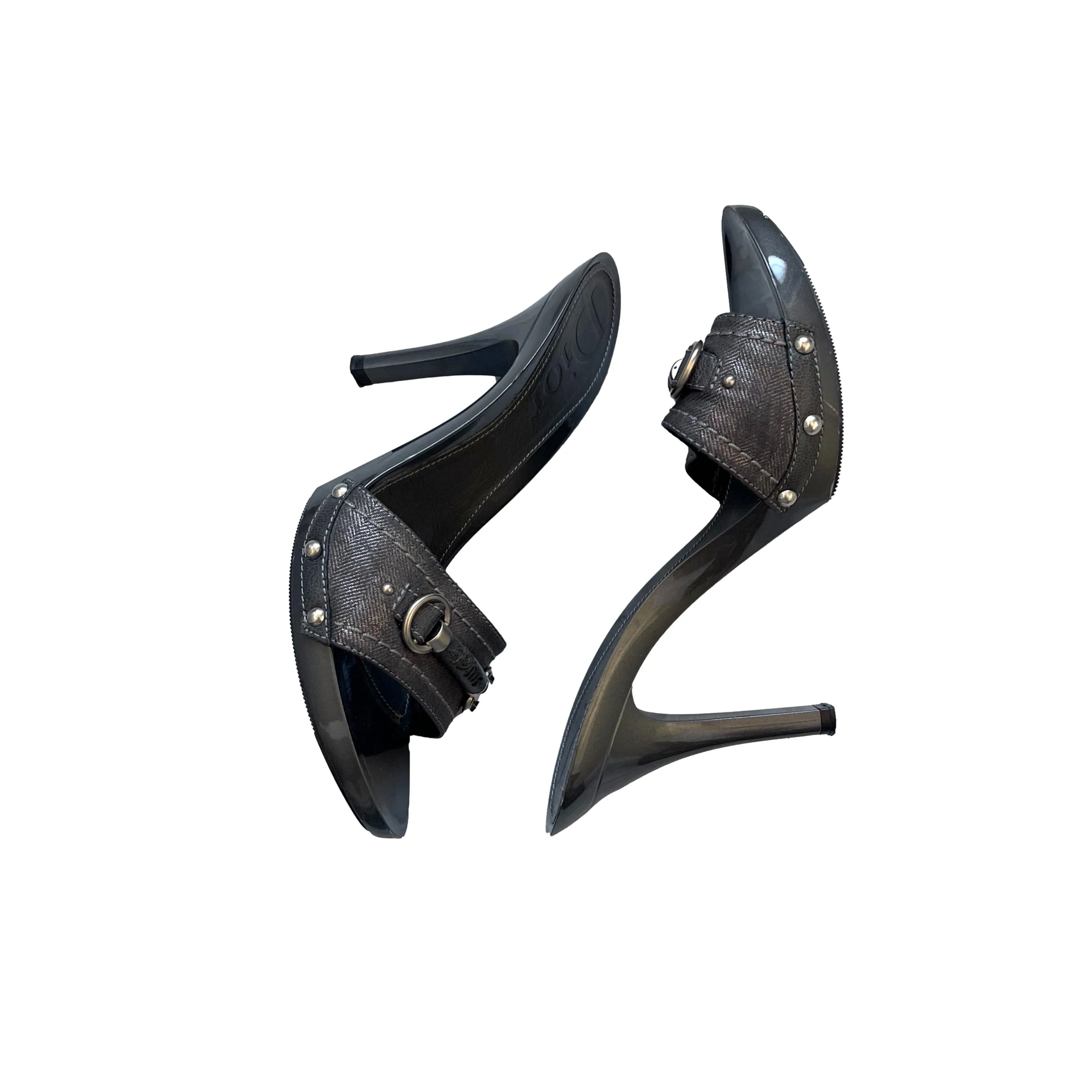 Dior Grey Logo Heels