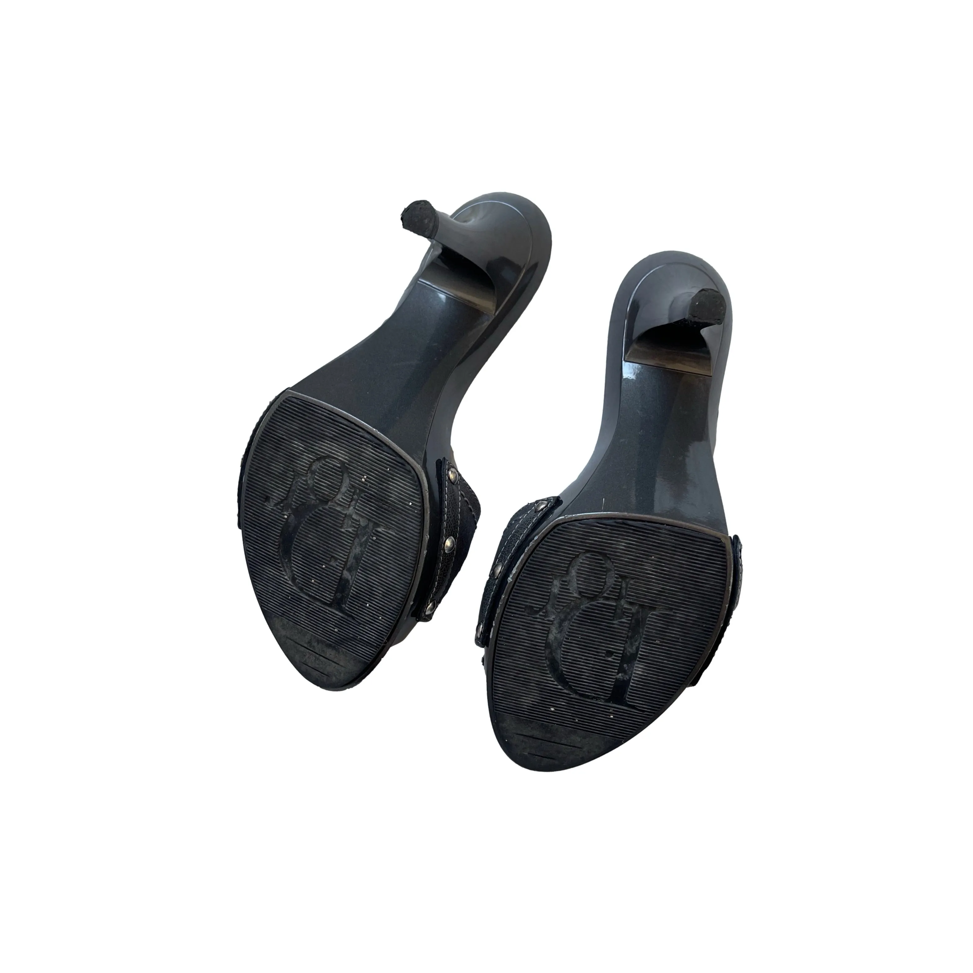 Dior Grey Logo Heels