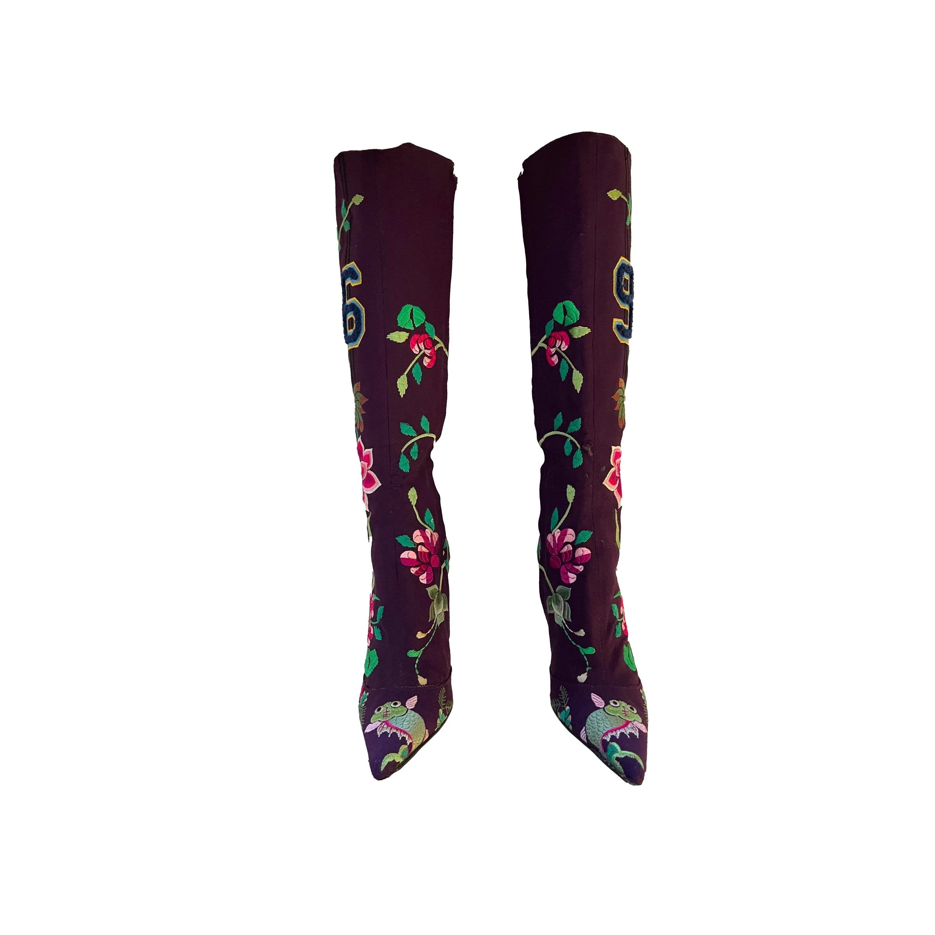 Dior Purple ‘69’ Logo Boots