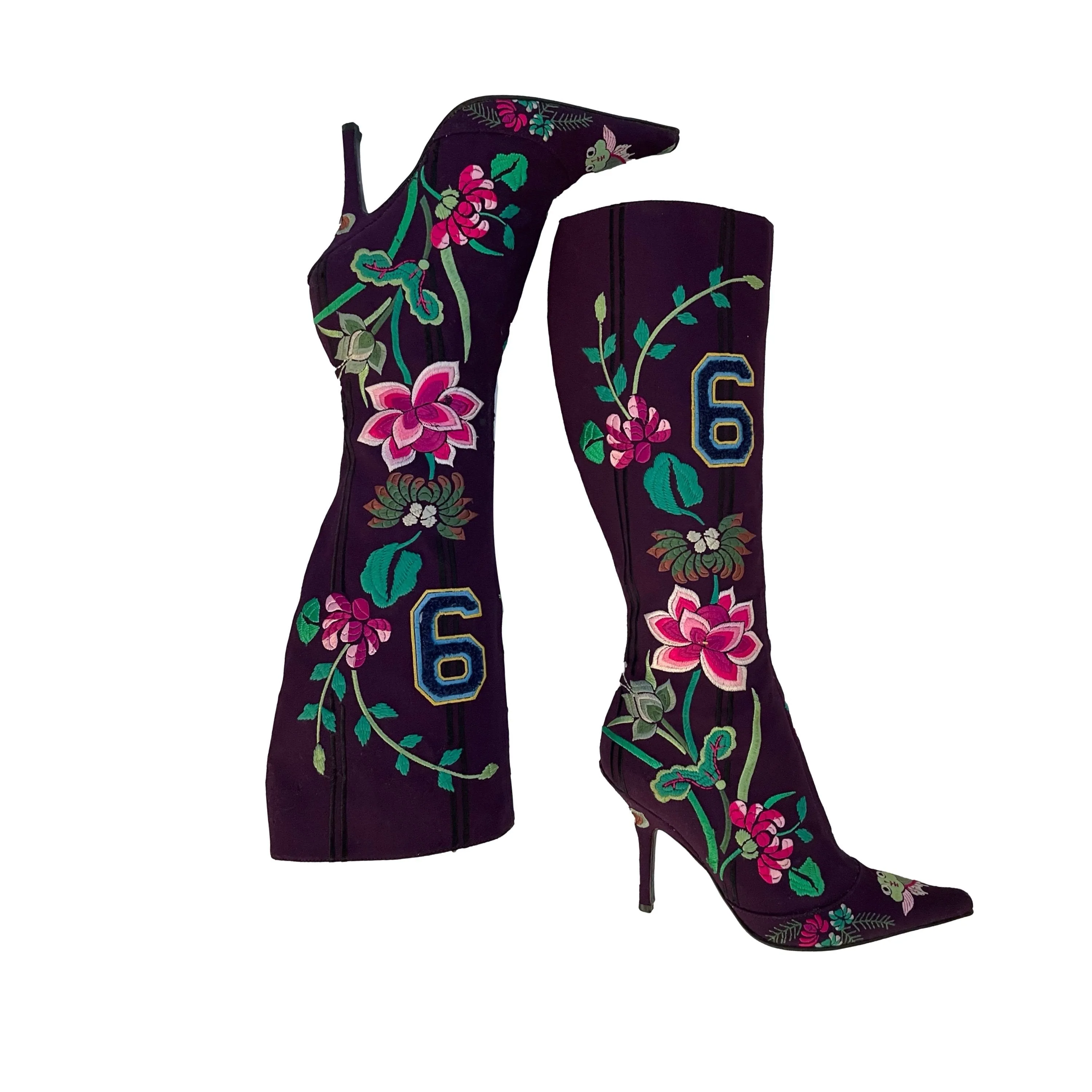 Dior Purple ‘69’ Logo Boots
