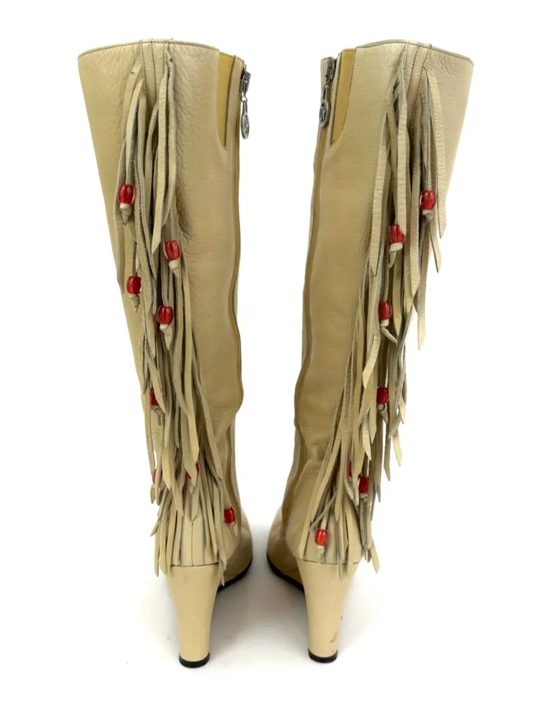 Donald J. Pliner Fringe Knee-High Boots