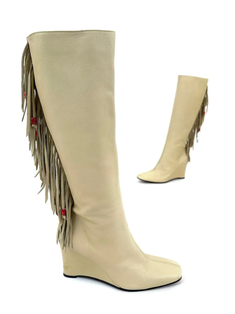 Donald J. Pliner Fringe Knee-High Boots