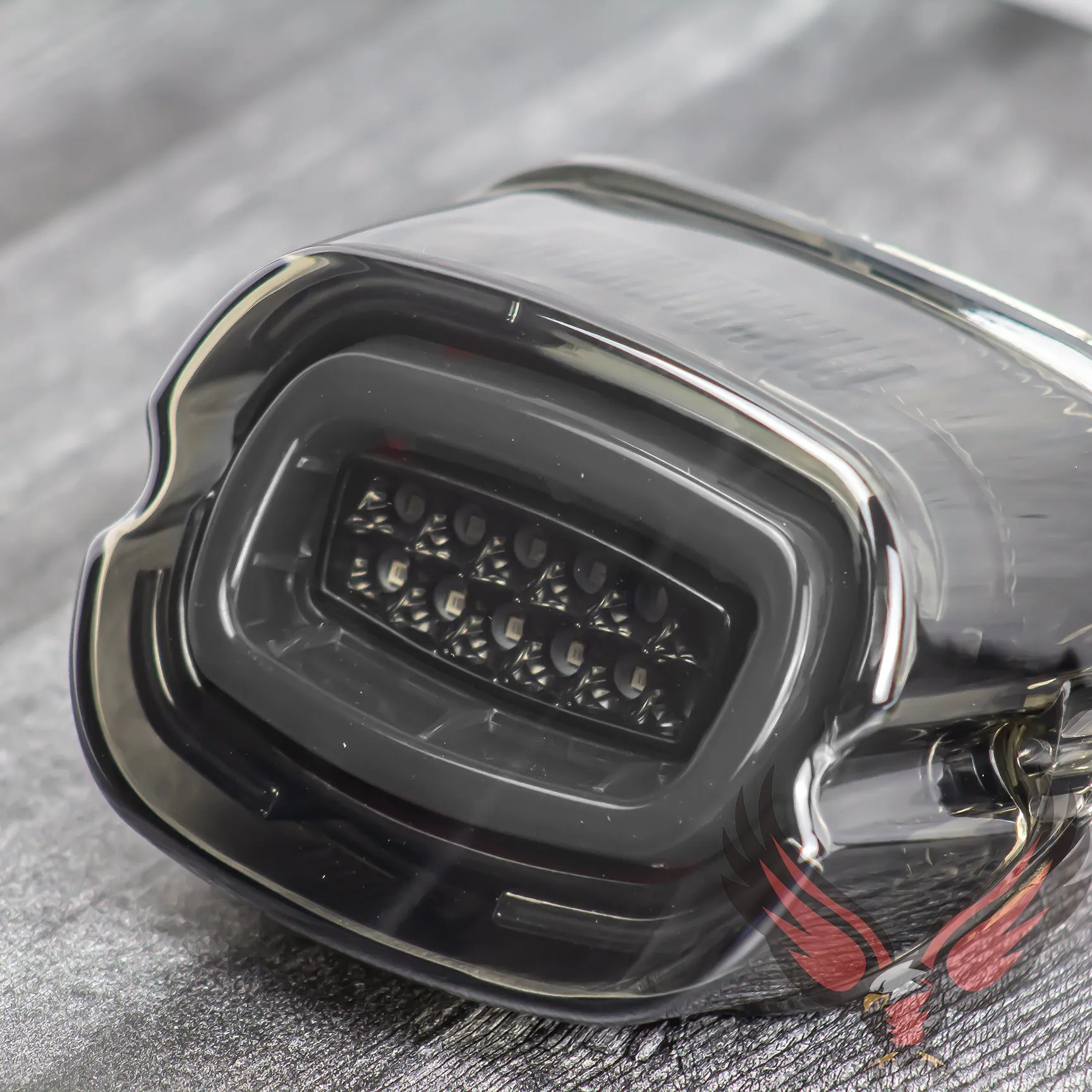 Eagle Lights HALOS Layback LED Tail Light with Turn Signals for Harley Davidson Motorcycles