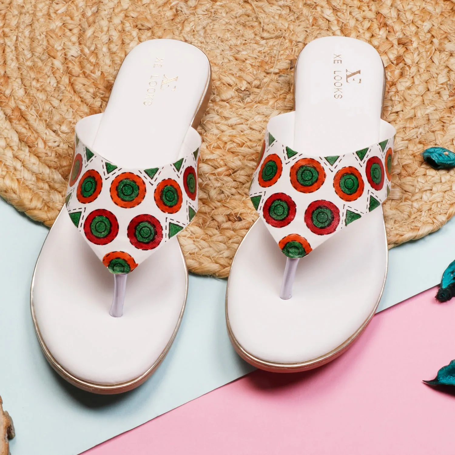 Elegant & Trendy Printed Fashionable Flat Slippers