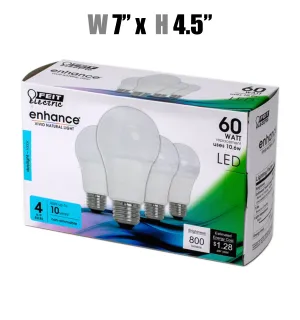 Enhance Daylight Light Bulbs 800 Lumen (60 Watt) - 4 Pk