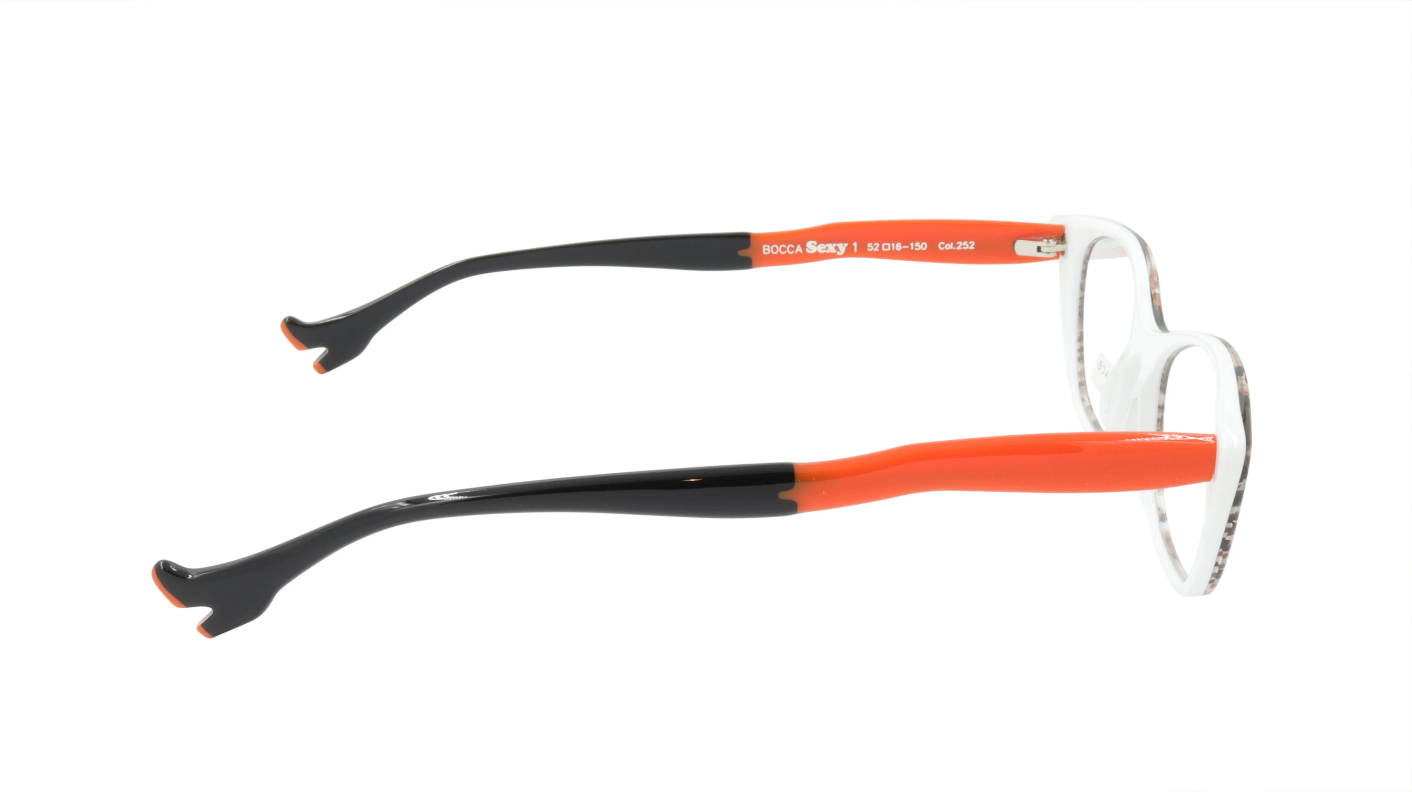 Face A Face Eyewear in Zig Zag Pattern in Orange and White