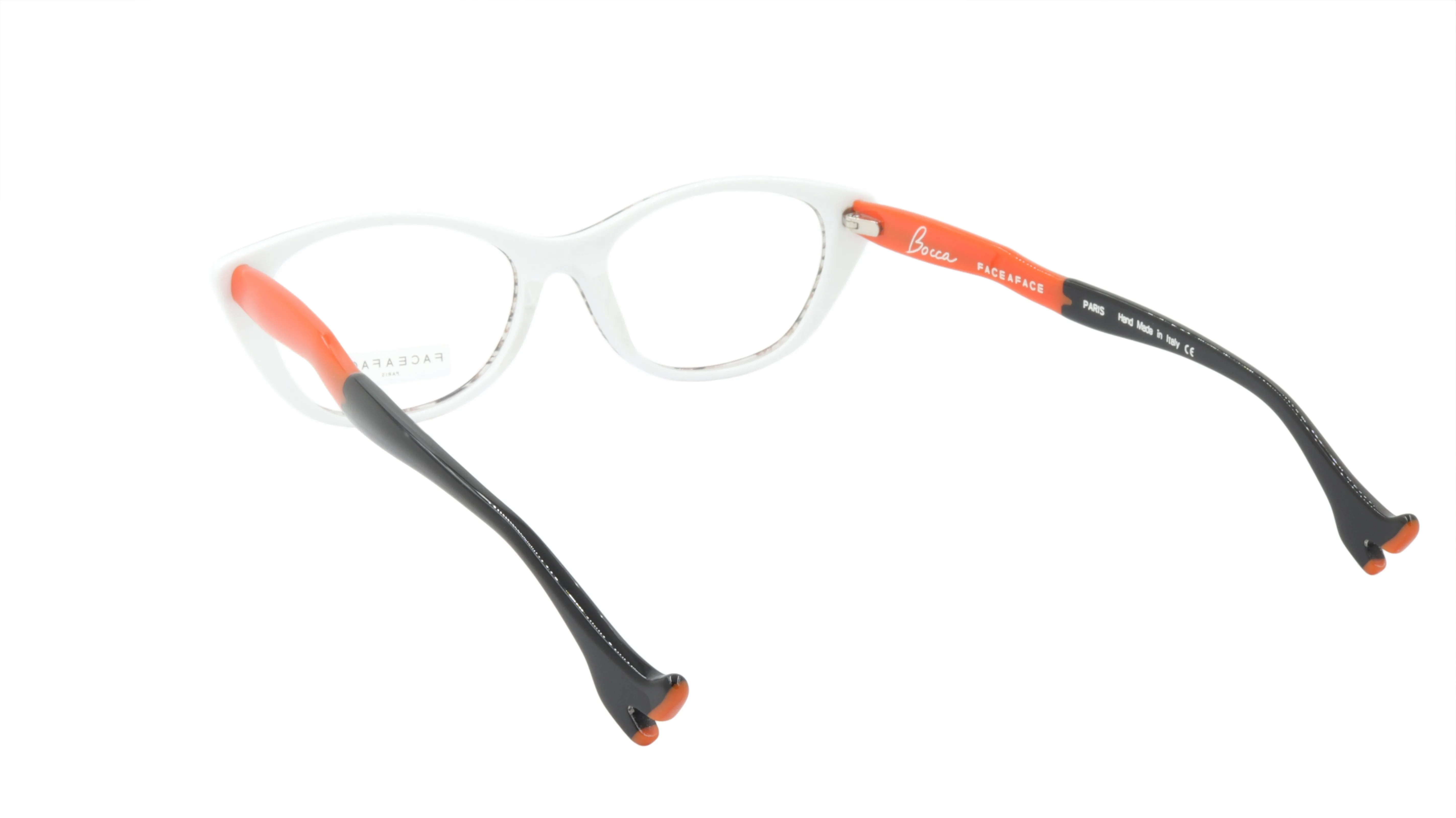 Face A Face Eyewear in Zig Zag Pattern in Orange and White