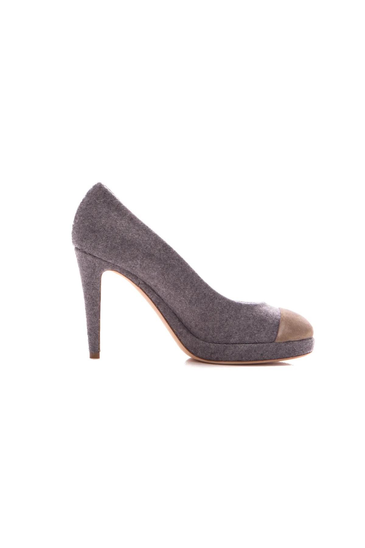 Felt Cap Toe Pumps - Size 39