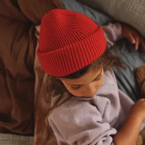 Fonzie Merino Wool Beanie (Red)