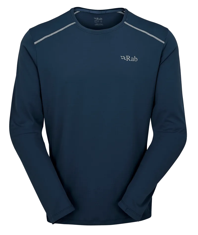 FORCE LONG SLEEVE TEE - TEMPEST BLUE