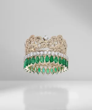 Gold lace hand woven ring