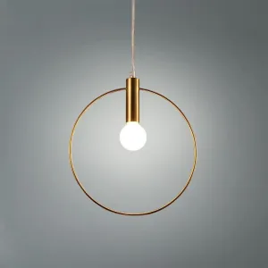 Gold Metal Ring Pendant Light
