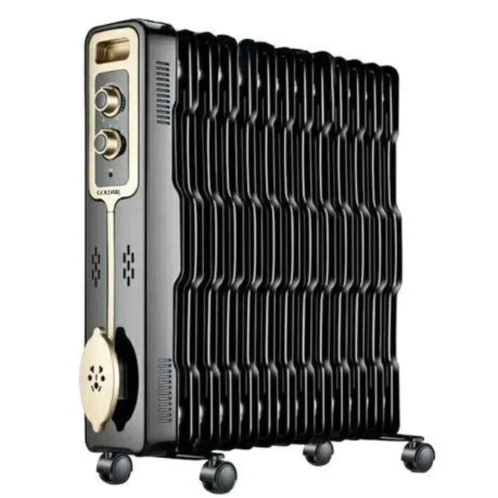 Goldair 13 Fin Oil Radiator Heater - Black - Black GOR-1313