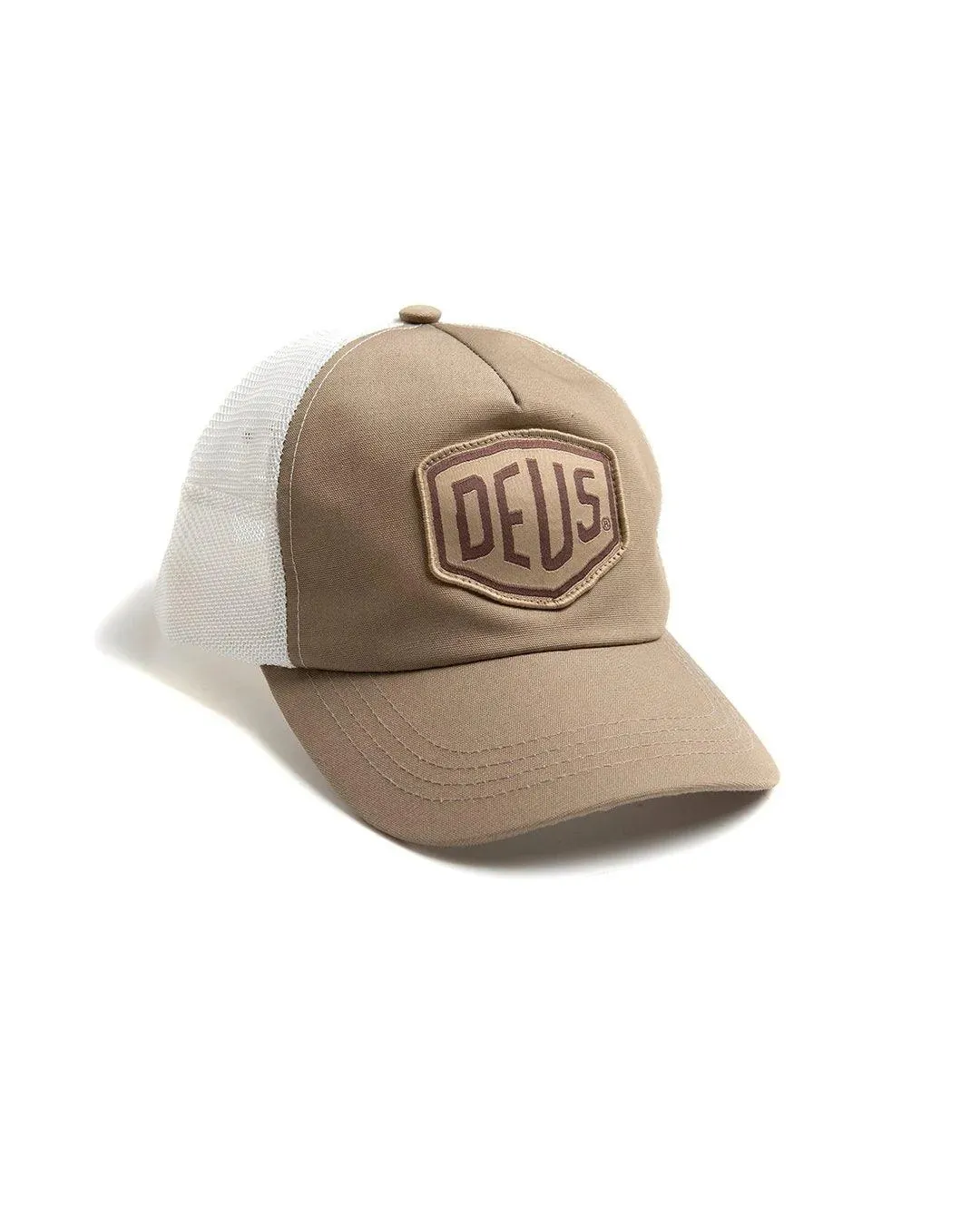 Gorra Trucker Woven Shield Tan
