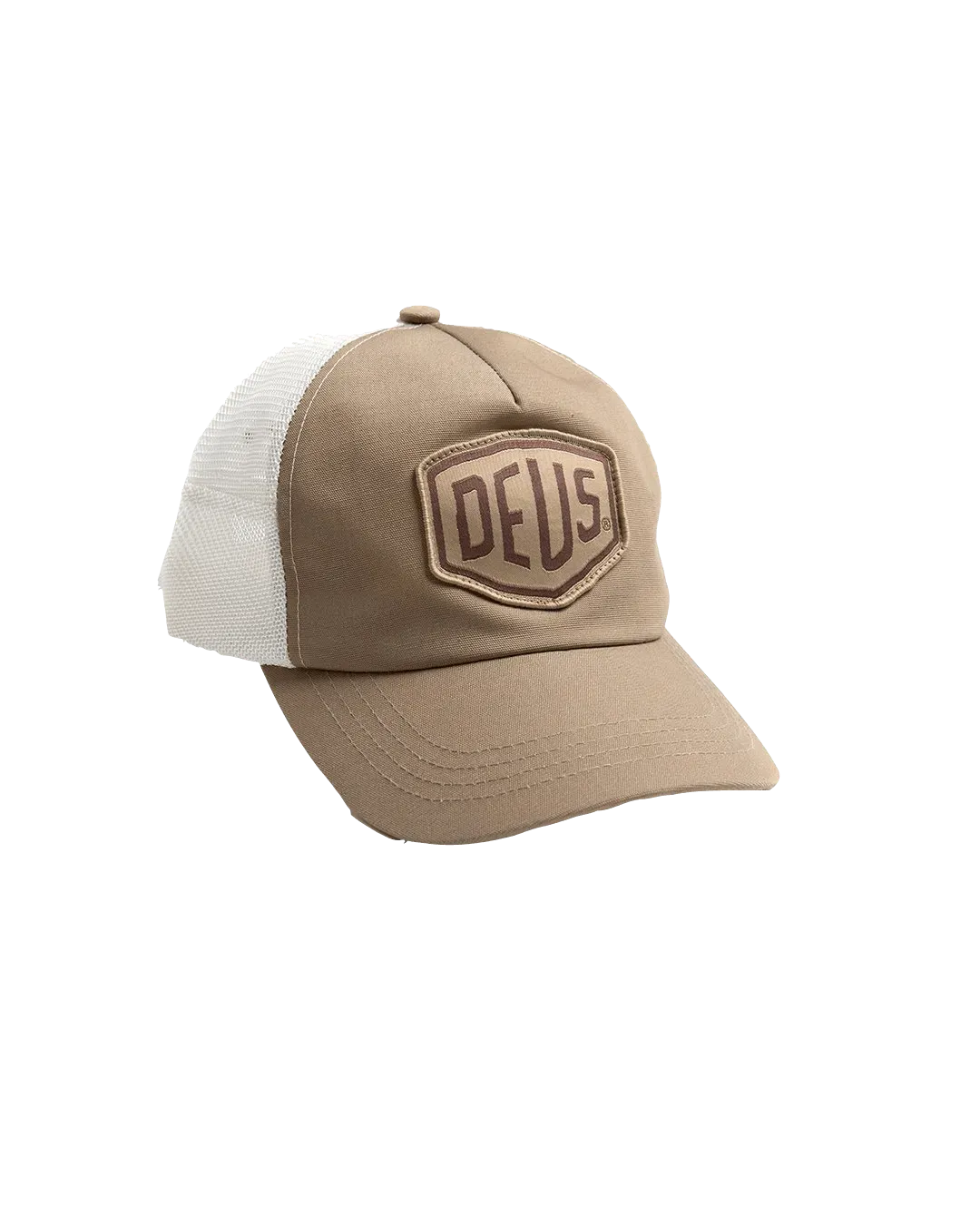 Gorra Trucker Woven Shield Tan