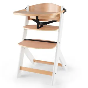 Grow-with-Me Modern Eco-Wooden Highchair & Tray | Height Adjustable | Desk Chair | Natural & White Finish | 6m - 10 years