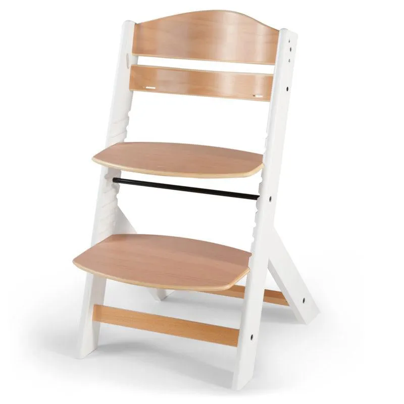 Grow-with-Me Modern Eco-Wooden Highchair & Tray | Height Adjustable | Desk Chair | Natural & White Finish | 6m - 10 years