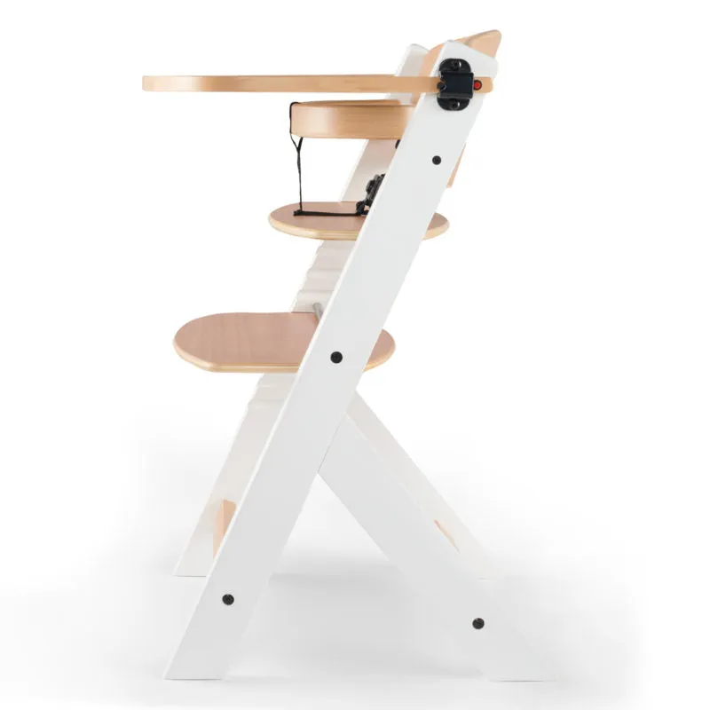 Grow-with-Me Modern Eco-Wooden Highchair & Tray | Height Adjustable | Desk Chair | Natural & White Finish | 6m - 10 years