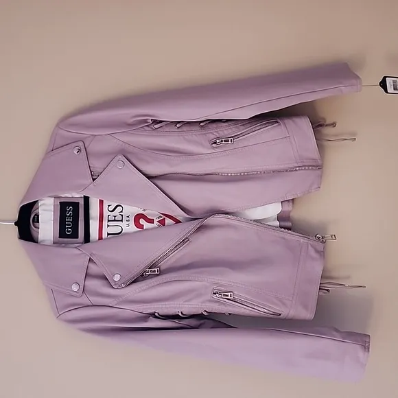 GUESS Purple Moto Jacket
