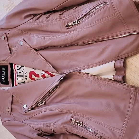 GUESS Purple Moto Jacket
