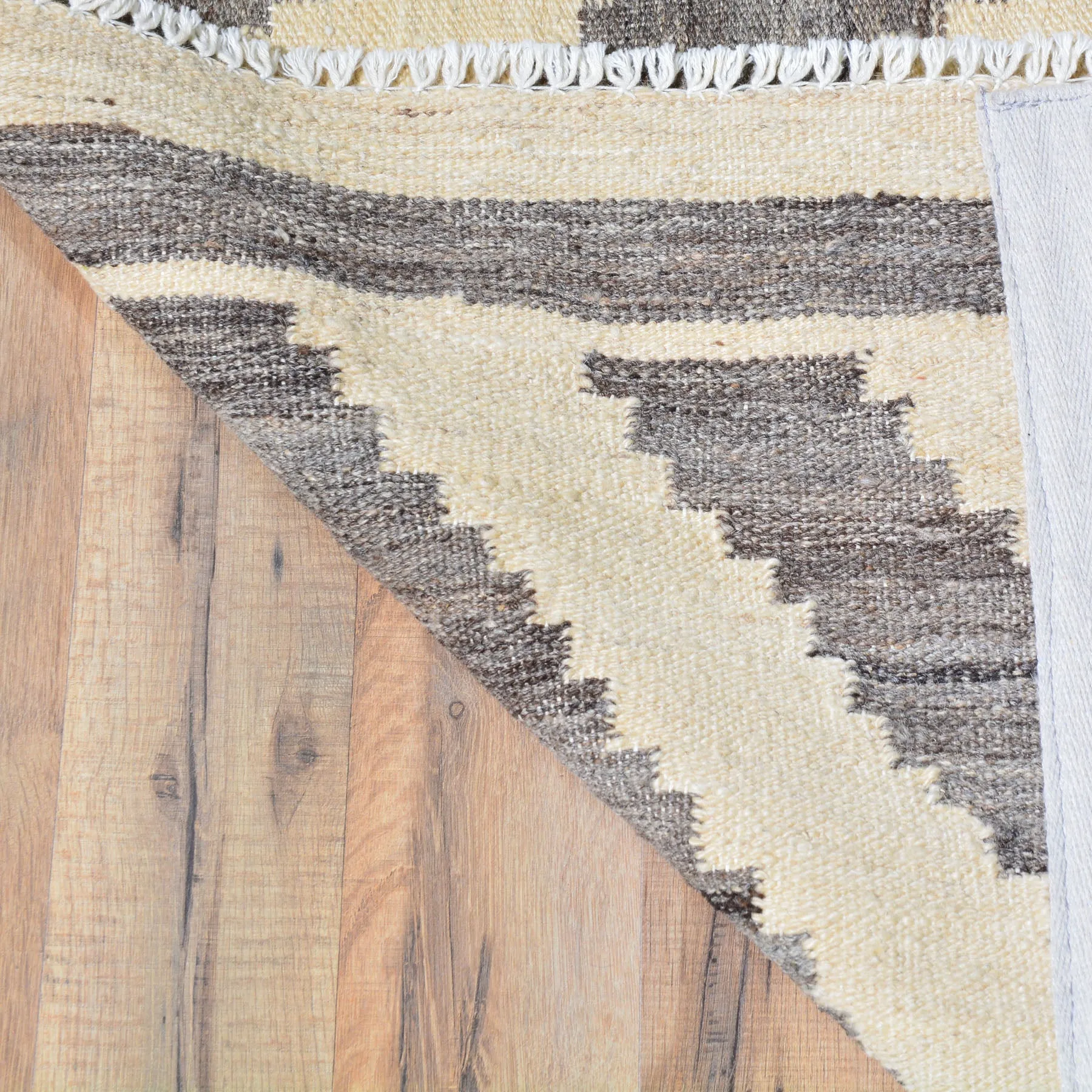 Hand-Woven Flat-weave Kilim Runner 100% Wool Rug (Size 2.5 X 10.0) Cwral-7368