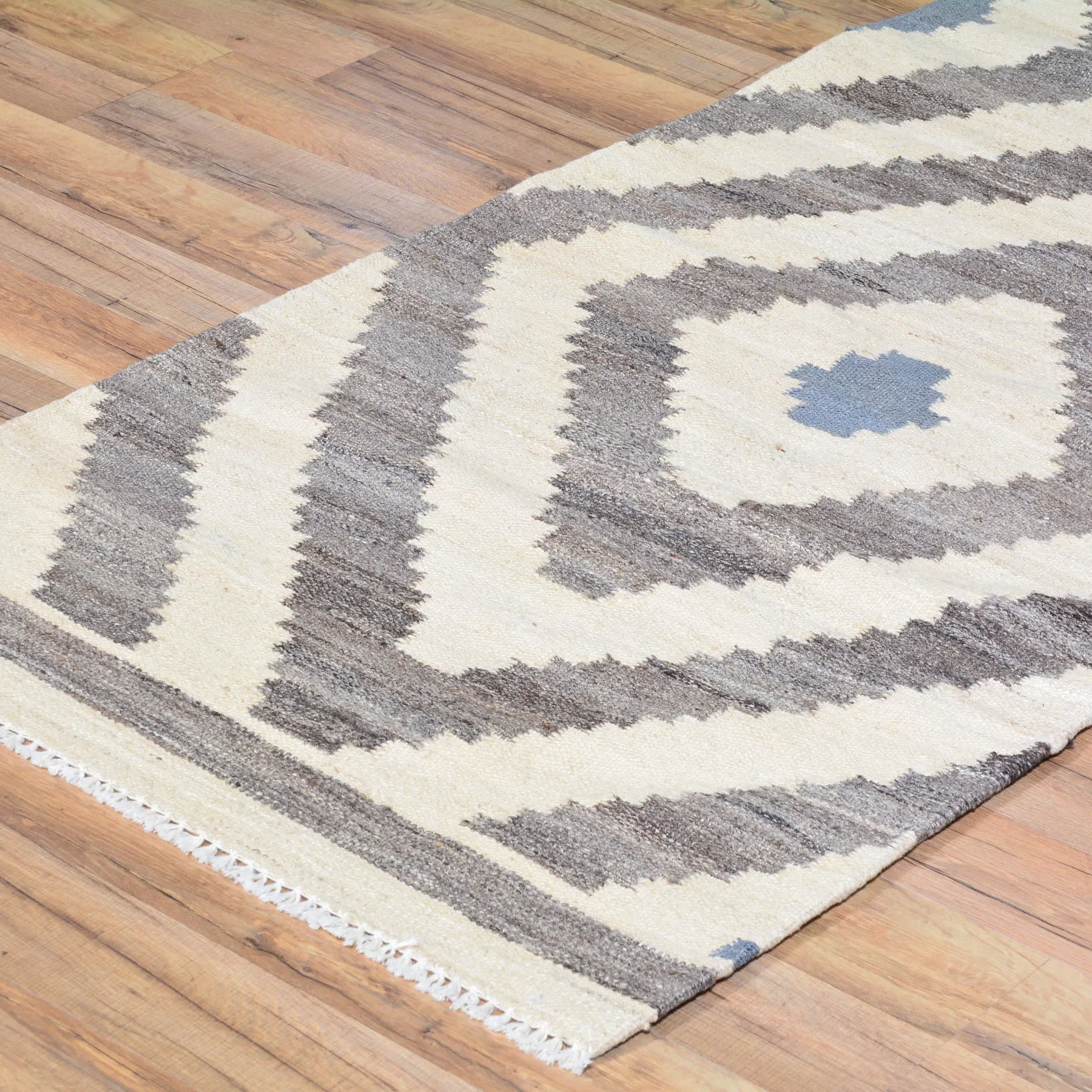 Hand-Woven Flat-weave Kilim Runner 100% Wool Rug (Size 2.5 X 10.0) Cwral-7368