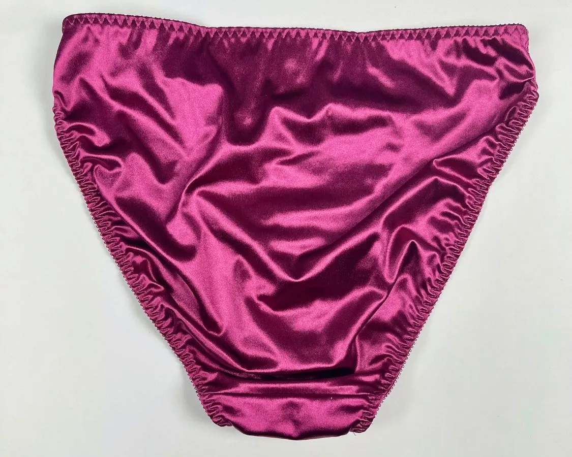 High Leg Satin and Lace Panty