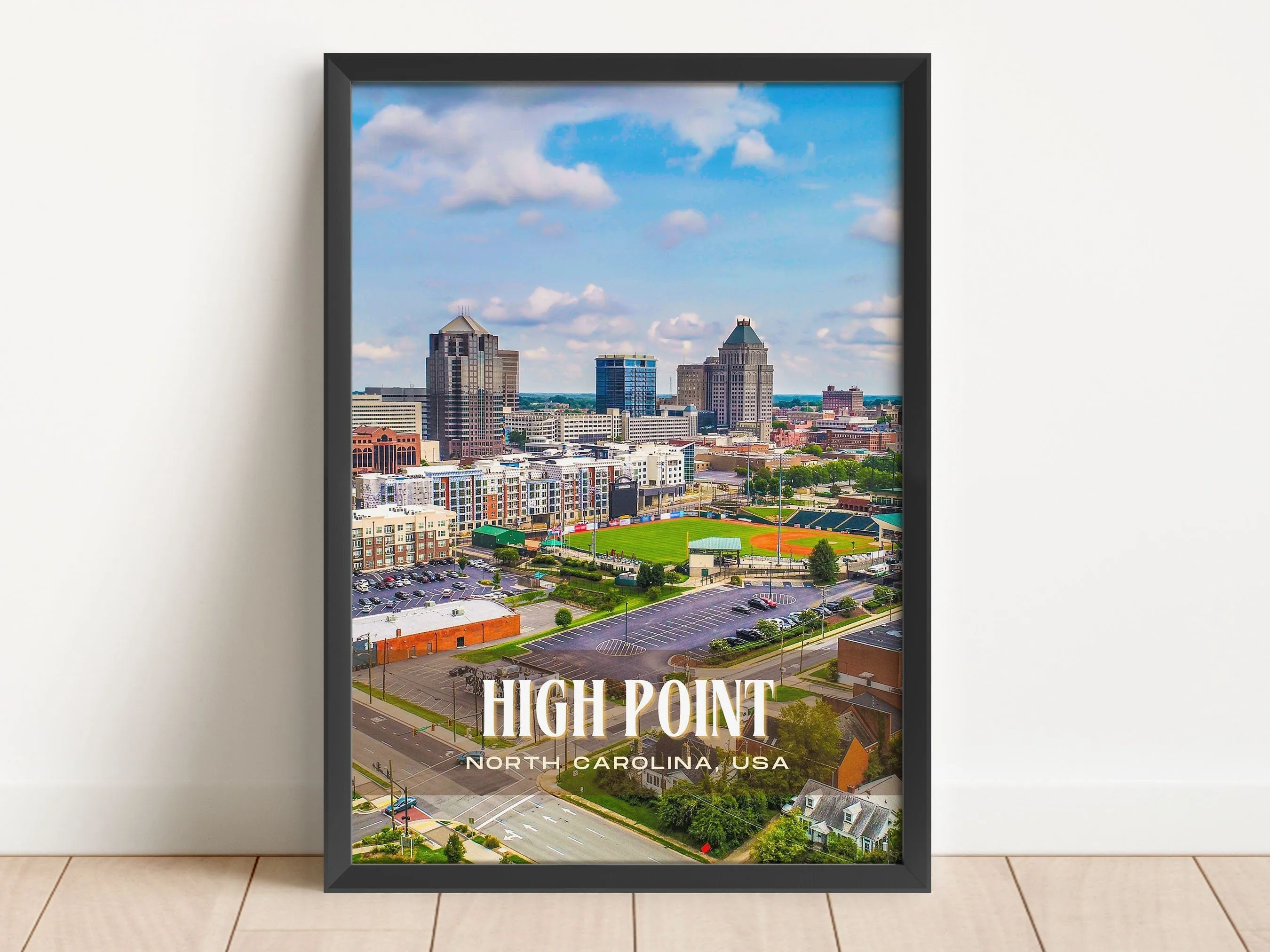High Point Retro Wall Art, North Carolina, USA