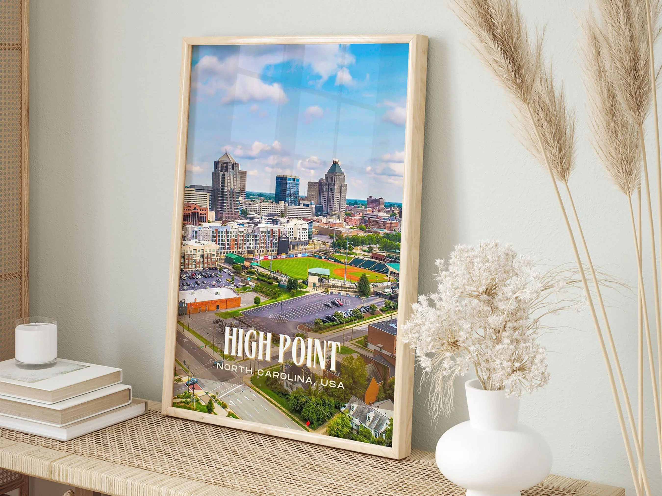 High Point Retro Wall Art, North Carolina, USA