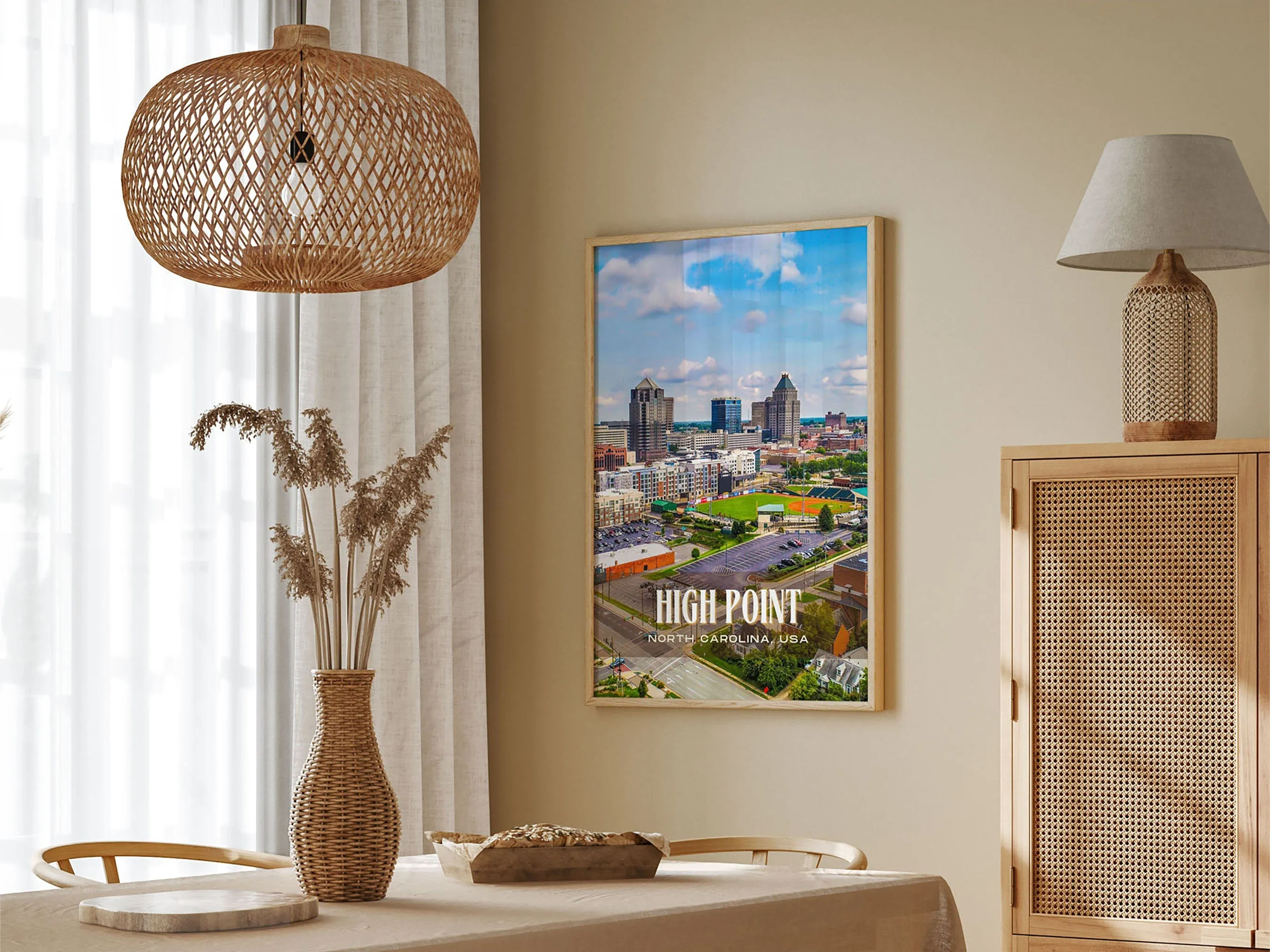 High Point Retro Wall Art, North Carolina, USA