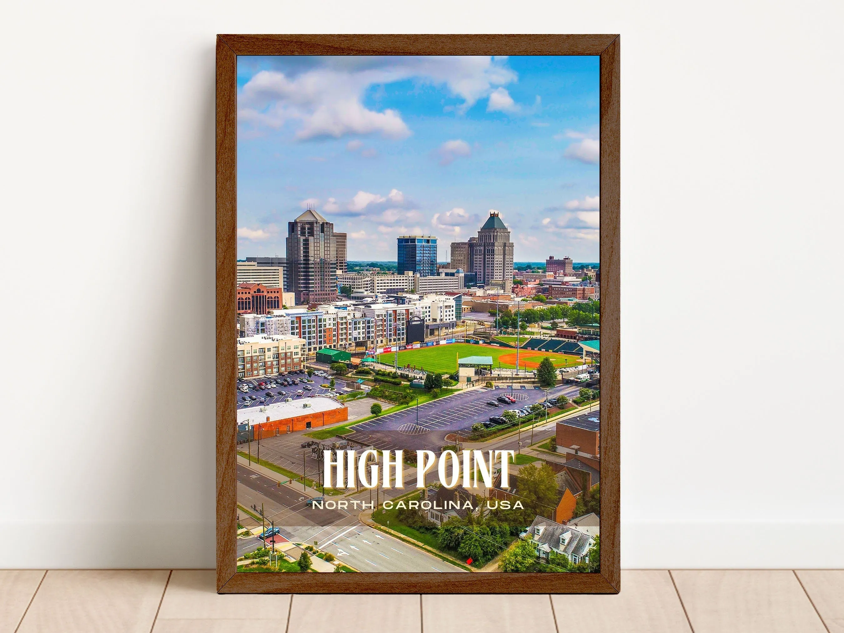 High Point Retro Wall Art, North Carolina, USA