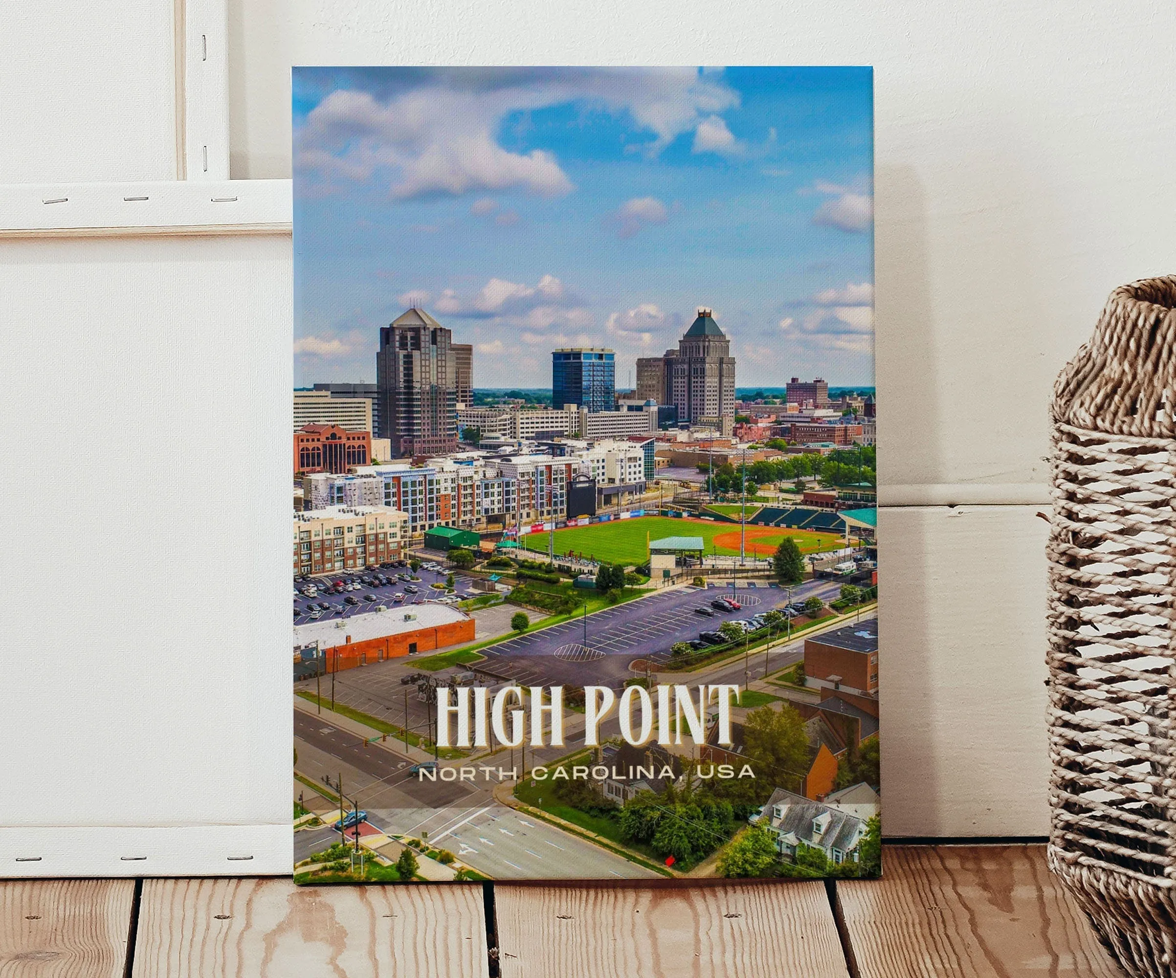 High Point Retro Wall Art, North Carolina, USA