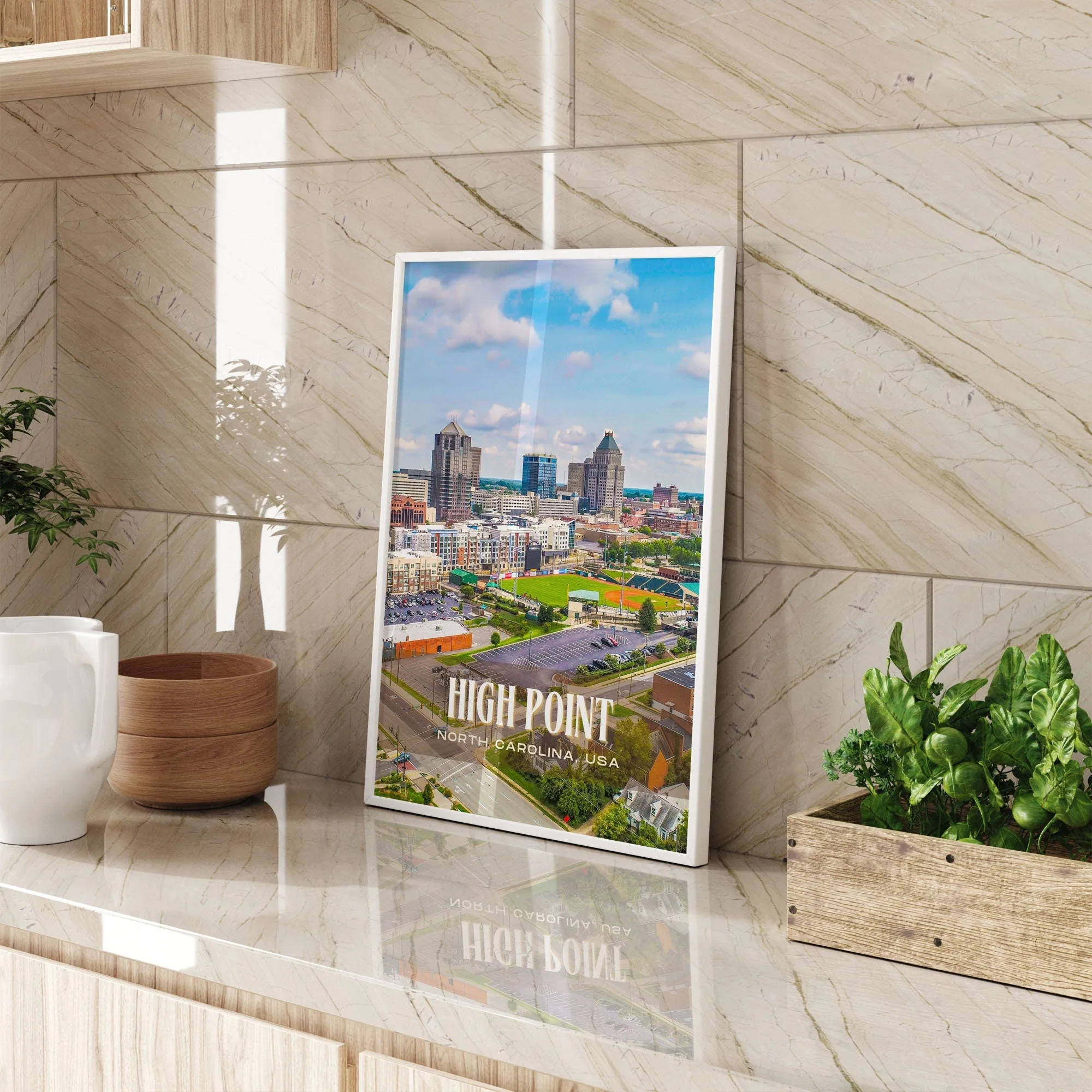 High Point Retro Wall Art, North Carolina, USA