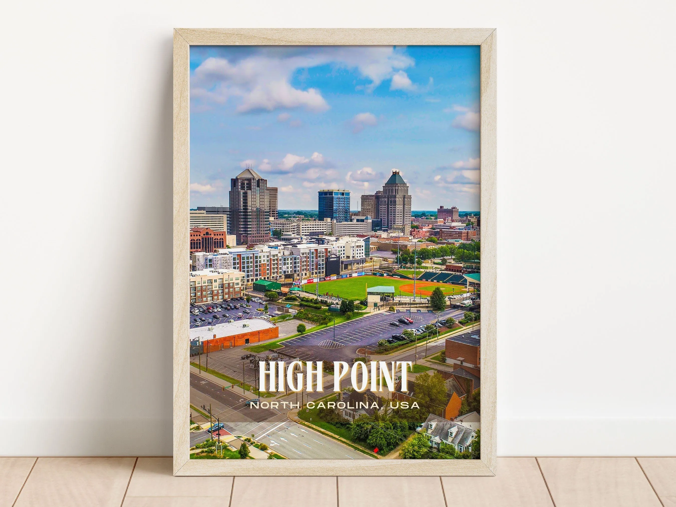 High Point Retro Wall Art, North Carolina, USA