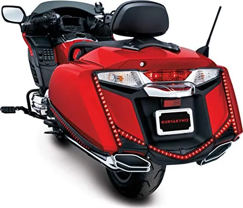 Kuryakyn 3247 Motorcycle Lighting Accessory: Vertical Rear LED Running/Brake Light Strips with Smoke Lenses for 2012-17 Honda Gold Wing GL1800 & F6B Motorcycles, Gloss Black, 1 Pair