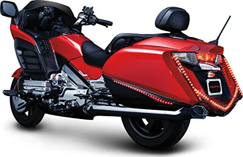 Kuryakyn 3247 Motorcycle Lighting Accessory: Vertical Rear LED Running/Brake Light Strips with Smoke Lenses for 2012-17 Honda Gold Wing GL1800 & F6B Motorcycles, Gloss Black, 1 Pair