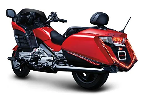 Kuryakyn 3247 Motorcycle Lighting Accessory: Vertical Rear LED Running/Brake Light Strips with Smoke Lenses for 2012-17 Honda Gold Wing GL1800 & F6B Motorcycles, Gloss Black, 1 Pair