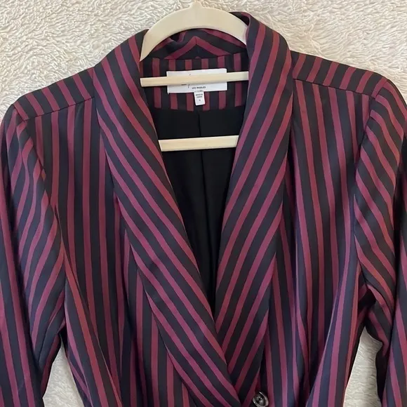 L’academie Striped Blazer with Belt