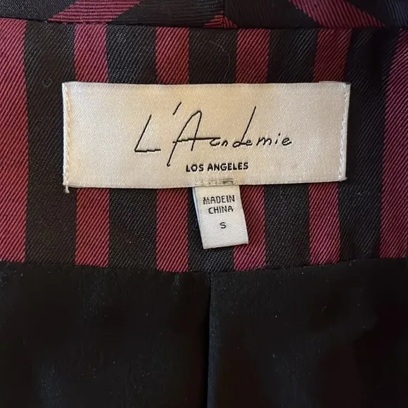 L’academie Striped Blazer with Belt