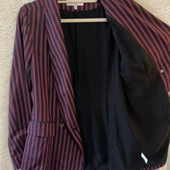 L’academie Striped Blazer with Belt