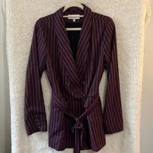 L’academie Striped Blazer with Belt