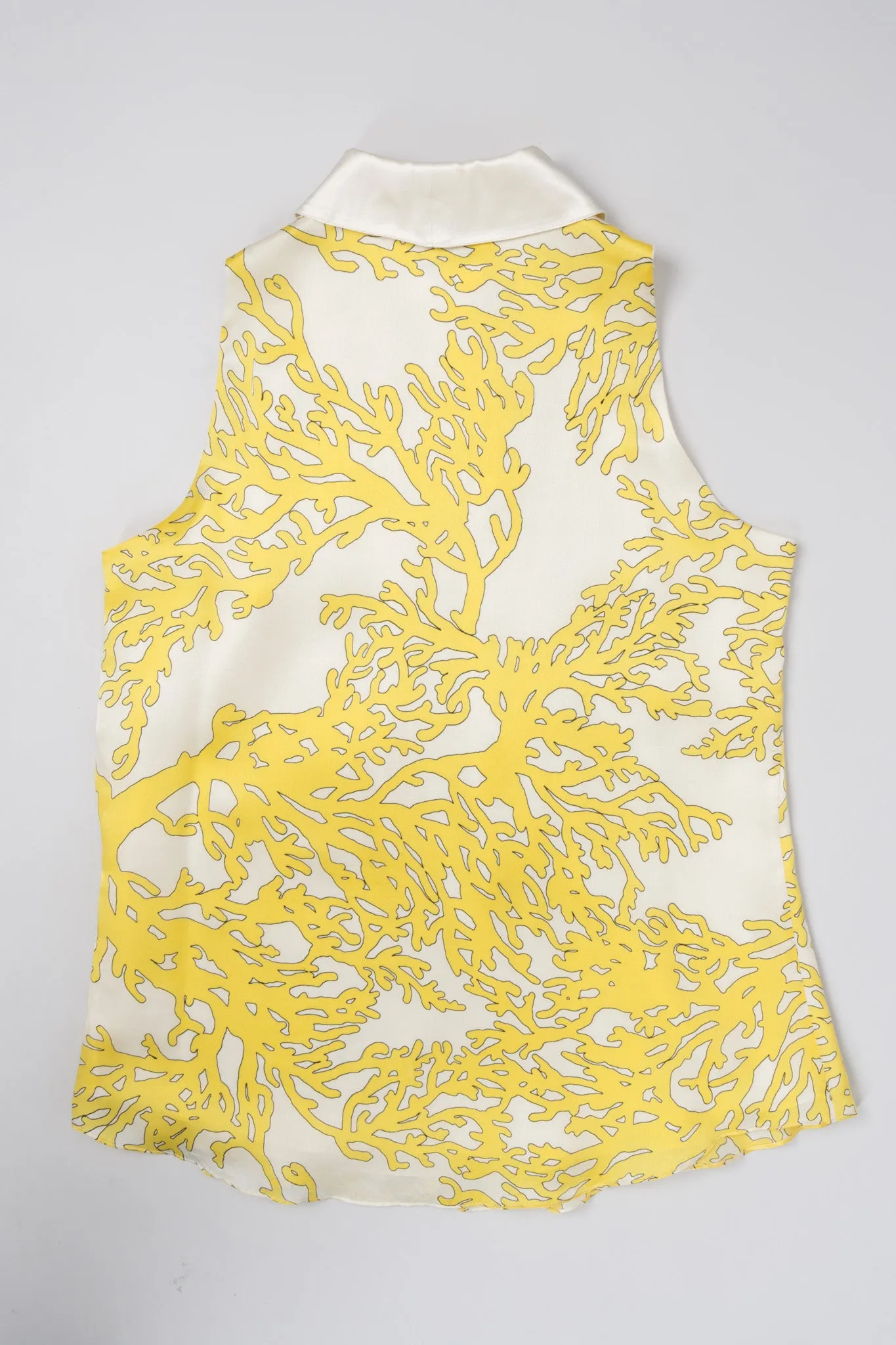 Lace Front Sleeveless Blouse