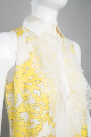 Lace Front Sleeveless Blouse