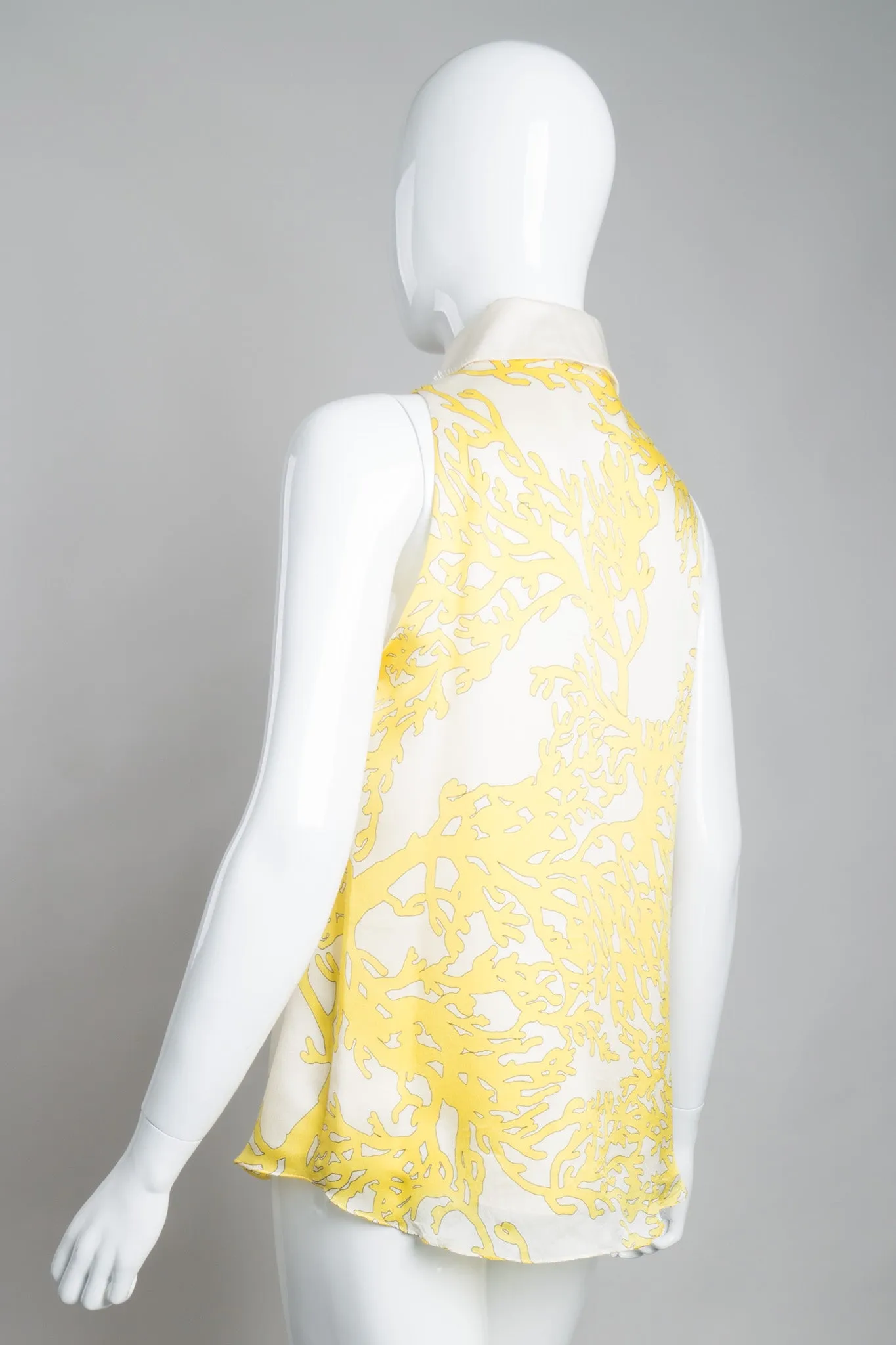 Lace Front Sleeveless Blouse